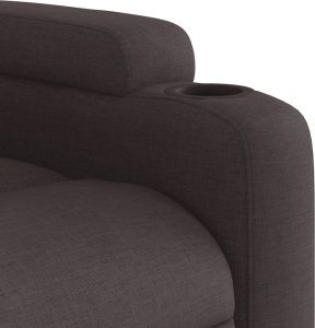 vidaXL vidaXL Elektryczny fotel rozkładany, ciemnobrązowy, obity tkaniną 10