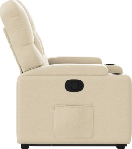 vidaXL vidaXL Podnoszony fotel rozkładany, kremowy, obity tkaniną 10