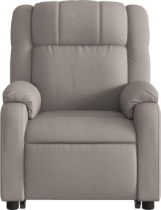 vidaXL vidaXL Podnoszony fotel masujący, rozkładany, kolor taupe, tkanina 8