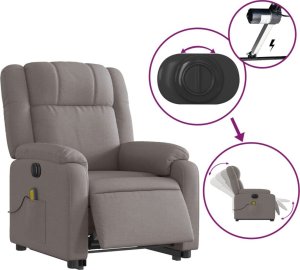 vidaXL vidaXL Podnoszony fotel masujący, elektryczny, rozkładany, kolor taupe 5