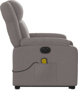 vidaXL vidaXL Podnoszony fotel masujący, elektryczny, rozkładany, kolor taupe 9