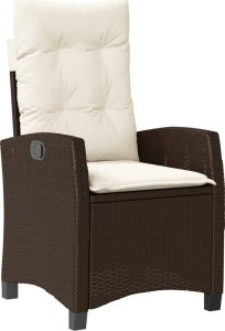 vidaXL 5-cz. zestaw mebli ogrodowych z poduszkami, brązowy, polirattan 3