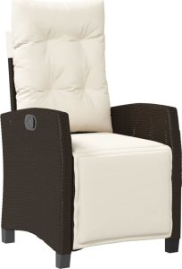 vidaXL 5-cz. zestaw mebli ogrodowych z poduszkami, brązowy, polirattan 6