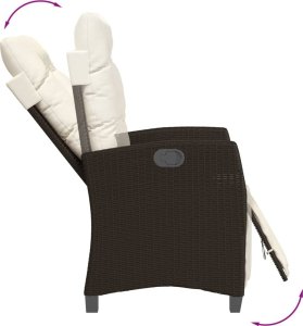 vidaXL 5-cz. zestaw mebli ogrodowych z poduszkami, brązowy, polirattan 7