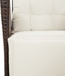 vidaXL 5-cz. zestaw mebli ogrodowych z poduszkami, brązowy, polirattan 8