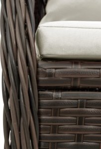 vidaXL 5-cz. zestaw mebli ogrodowych z poduszkami, brązowy, polirattan 6