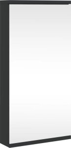 vidaXL vidaXL Narożna szafka łazienkowa z lustrem, czarna, 30x24x60 cm 2