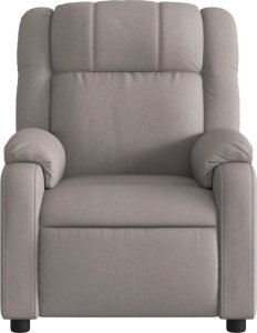 vidaXL vidaXL Rozkładany fotel masujący, taupe, obity tkaniną 7