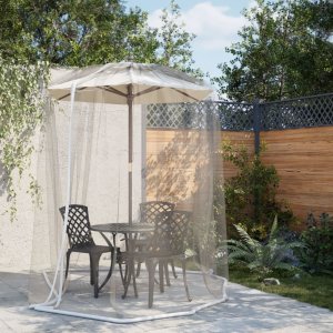 vidaXL vidaXL Moskitiera pod parasol, biała, 300x230 cm 1