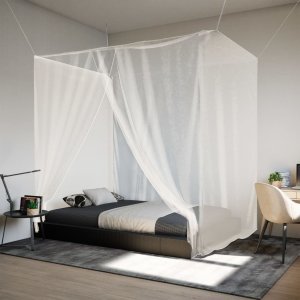 vidaXL vidaXL Moskitiera wisząca, biała, 220x180x180 cm 3