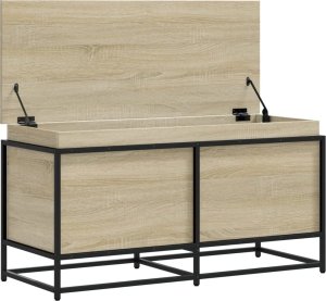 vidaXL vidaXL Skrzynia z pokrywą, dąb sonoma, 100x40x51,5 cm 7