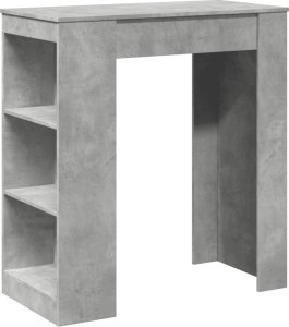 vidaXL Stolik barowy z półkami, szarość betonu, 95x47x103,5 cm 2