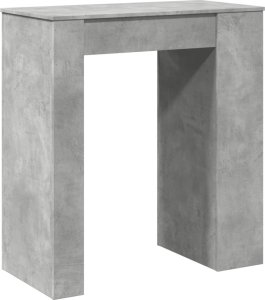 vidaXL Stolik barowy z półkami, szarość betonu, 95x47x103,5 cm 6