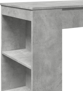 vidaXL Stolik barowy z półkami, szarość betonu, 95x47x103,5 cm 7