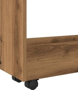 vidaXL Wąski wózek pomocniczy, 3-poziomowy, dąb artisian 7