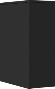 vidaXL vidaXL Wąska szafka łazienkowa na kółkach, czarna 6