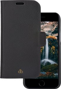 dbramante New York - iPhone SE/8/7 - Night Black - full grain pebbled leather cover 1