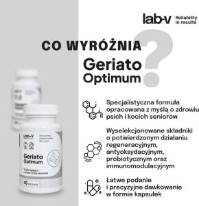 LAB V LAB-V Geriato Optimum  Wspomaganie zdrowia seniorów dla psów i kotów 45 kapsułek 2