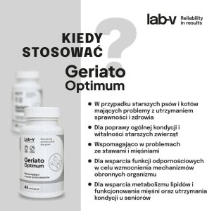 LAB V LAB-V Geriato Optimum  Wspomaganie zdrowia seniorów dla psów i kotów 45 kapsułek 3