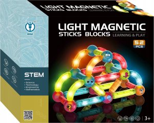 Egaleco L73H KLOCKI MAGNETYCZNE ŚWIECĄCE FLUO 52SZT 8