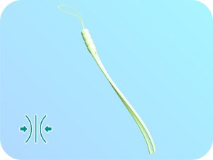 Hello Case Smycz Zawieszka do Telefonu na Nadgarstek Rękę Silikonowa Jasnozielona 3