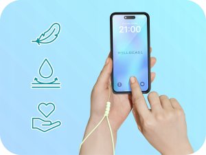 Hello Case Smycz Zawieszka do Telefonu na Nadgarstek Rękę Silikonowa Jasnozielona 4