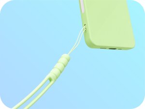 Hello Case Smycz Zawieszka do Telefonu na Nadgarstek Rękę Silikonowa Jasnozielona 6