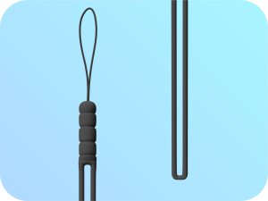 Hello Case Krótka Smycz Zawieszka Smyczka do Telefonu na Nadgarstek Silikonowa Czarna 2