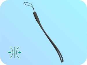 Hello Case Krótka Smycz Zawieszka Smyczka do Telefonu na Nadgarstek Silikonowa Czarna 3