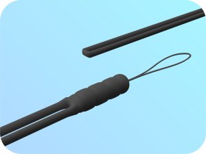 Hello Case Krótka Smycz Zawieszka Smyczka do Telefonu na Nadgarstek Silikonowa Czarna 5