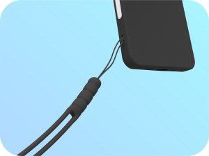 Hello Case Krótka Smycz Zawieszka Smyczka do Telefonu na Nadgarstek Silikonowa Czarna 6