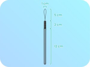 Hello Case Krótka Smycz Zawieszka Smyczka do Telefonu na Nadgarstek Silikonowa Czarna 7