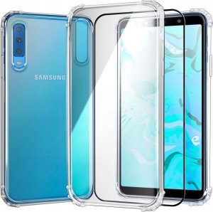 Hello Case ETUI PANCERNE DO SAMSUNG GALAXY A7 2018 | CASE SILIKON GUMOWE SLIM   SZKŁO 1