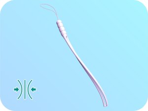 Hello Case Smycz Zawieszka do Telefonu na Nadgarstek Rękę Silikonowa Jasnofioletowa 3