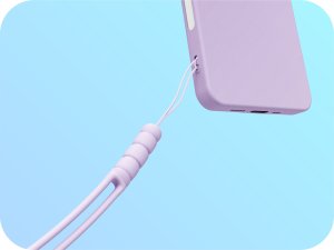 Hello Case Smycz Zawieszka do Telefonu na Nadgarstek Rękę Silikonowa Jasnofioletowa 6