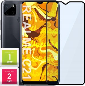 Hello Case SZKŁO HARTOWANE DO REALME C21 PEŁNE NA CAŁY EKRAN SZKIEŁKO OCHRONNE SZKLO 1