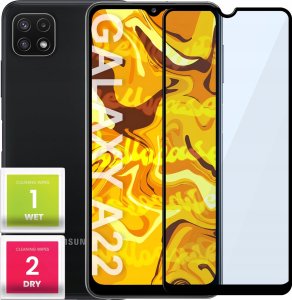 Hello Case SZKŁO HARTOWANE DO SAMSUNG GALAXY A22 5G PEŁNE NA CAŁY EKRAN SZKLO 5D 9H 1