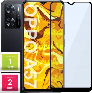 Hello Case SZKŁO HARTOWANE DO OPPO A57 PEŁNE NA CAŁY EKRAN SZKIEŁKO OCHRONNE SZYBKA 5D 1