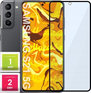 Hello Case SZKŁO HARTOWANE DO SAMSUNG GALAXY S21 5G PEŁNE NA CAŁY EKRAN SZKIEŁKO 5D 9H 1