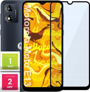 Hello Case SZKŁO HARTOWANE DO MOTOROLA MOTO E13 PEŁNE NA CAŁY EKRAN SZKIEŁKO OCHRONNE 1