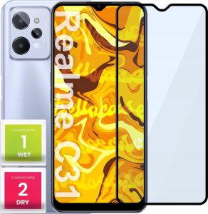 Hello Case SZKŁO HARTOWANE DO REALME C31 PEŁNE NA CAŁY EKRAN SZKIEŁKO OCHRONNE SZYBKA 1