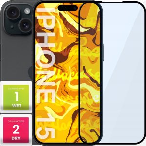 Hello Case SZKŁO HARTOWANE DO IPHONE 15 PEŁNE NA CAŁY EKRAN SZKIEŁKO OCHRONNE SZYBKA 1