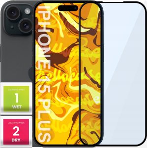 Hello Case SZKŁO HARTOWANE DO IPHONE 15 PLUS PEŁNE NA CAŁY EKRAN SZKIEŁKO OCHRONNE 5D 1