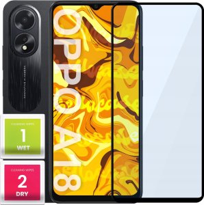 Hello Case SZKŁO HARTOWANE DO OPPO A18 PEŁNE NA CAŁY EKRAN SZKIEŁKO OCHRONNE SZYBKA 5D 1