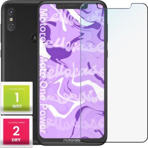 Hello Case Szkło Hartowane do Motorola Moto One Power (szybka 9H, płaskie 2.5D) 1