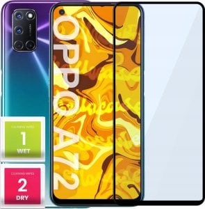 Hello Case SZKŁO HARTOWANE DO OPPO A72 PEŁNE NA CAŁY EKRAN SZKIEŁKO OCHRONNE SZYBKA 5D 1