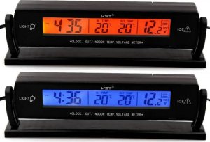 ATL AG97B Termometr zegar woltomierz 3w1 2