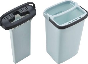 Mop Verk Mop płaski z wyciskaczem wiadrem dwukomorowy do mycia podłogi 3x nakładki 5