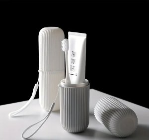 Verk Etui pojemnik na szczoteczkę pastę do zębów podróży organizer kosmetyczka Etui pojemnik na szczoteczkę pastę do zębów podróży organizer kosmetyczka 8