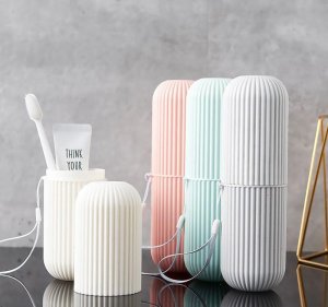 Verk Etui pojemnik na szczoteczkę pastę do zębów podróży organizer kosmetyczka Etui pojemnik na szczoteczkę pastę do zębów podróży organizer kosmetyczka 6